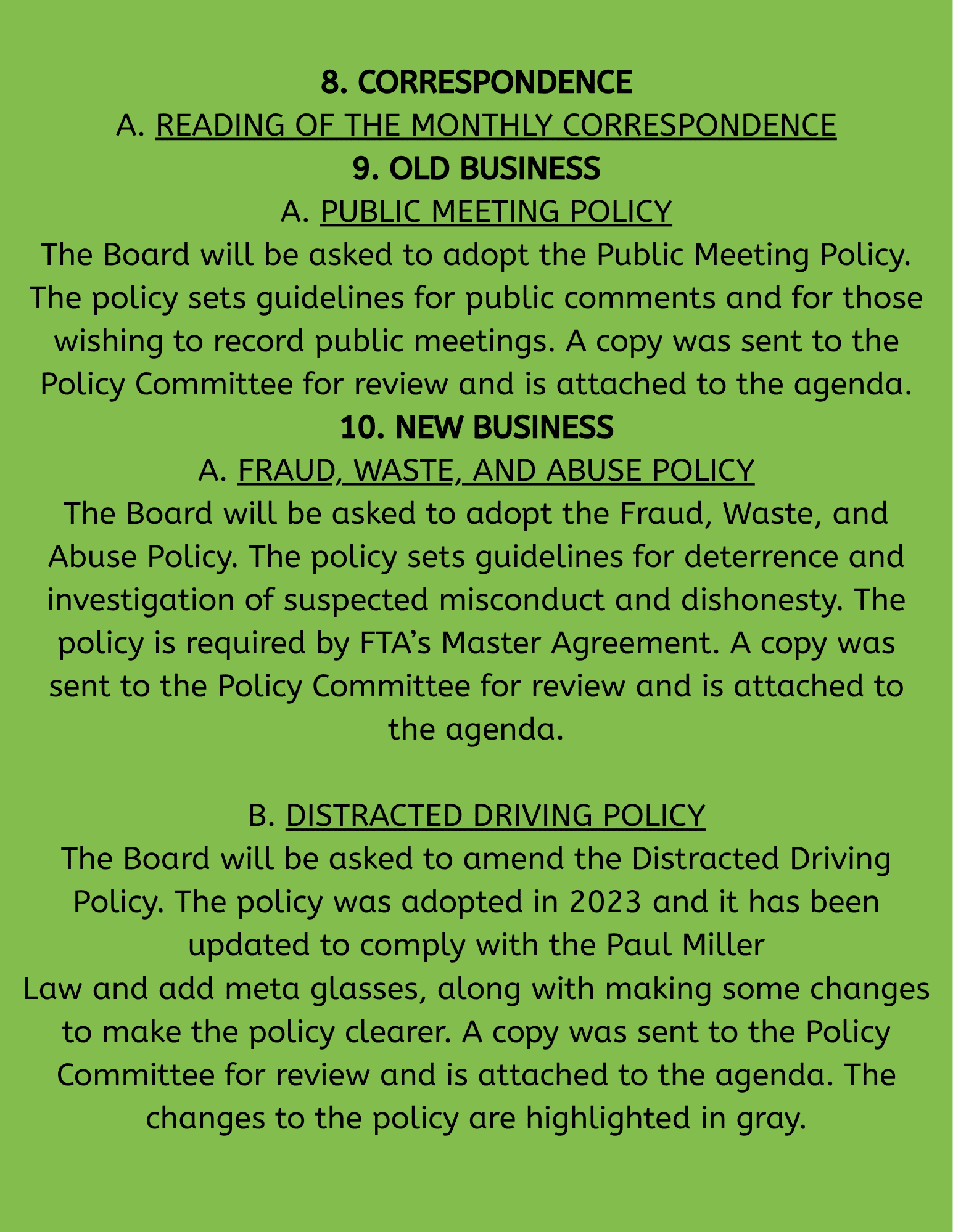 OCT BOARD MTG AGENDA (website) (1)