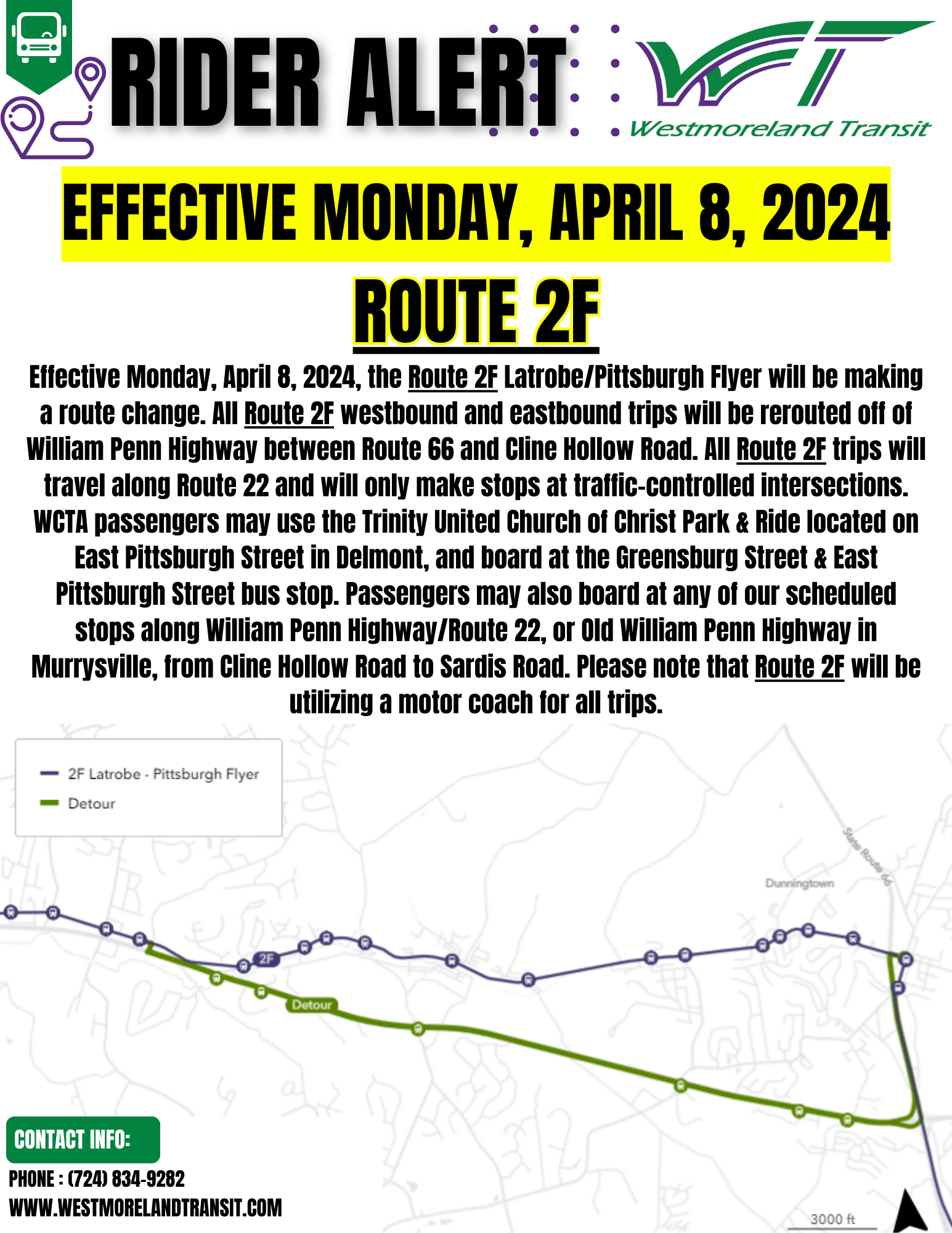 Detours - Westmoreland Transit Authority
