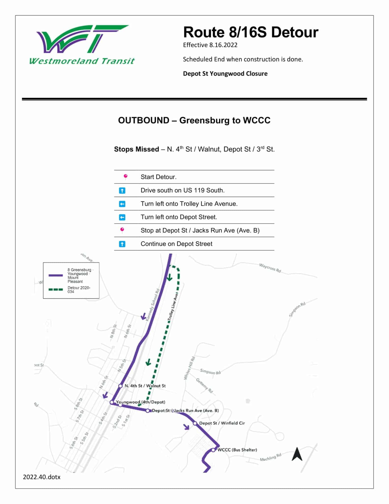 Route 8 Detour-1