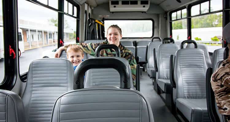 Happy passengers on a Westmoreland Transit bus on route 16S.