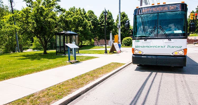 Westmoreland Transit bus in Greensburg
