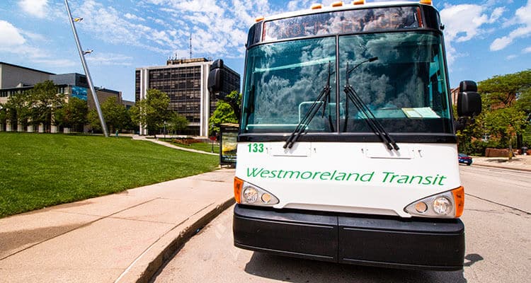 Westmoreland Transit bus in Greensburg