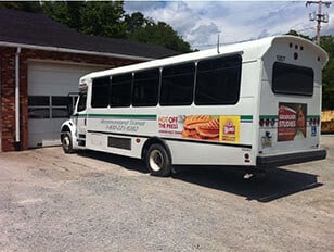 Sample Advertisement on Westmoreland Transit bus