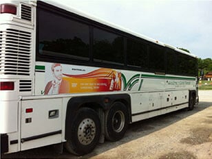 Sample Advertisement on Westmoreland Transit bus